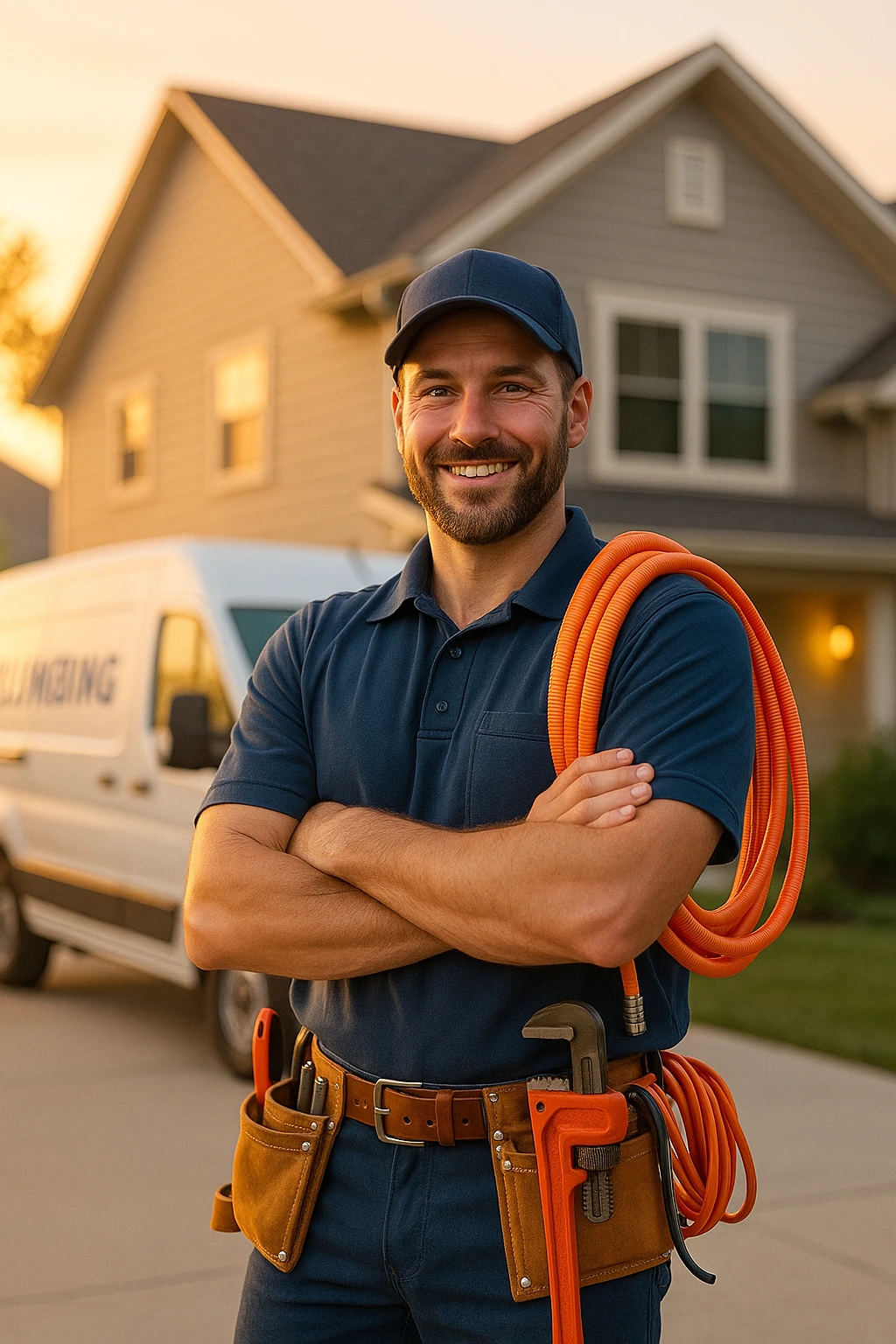 Team of professional plumbers